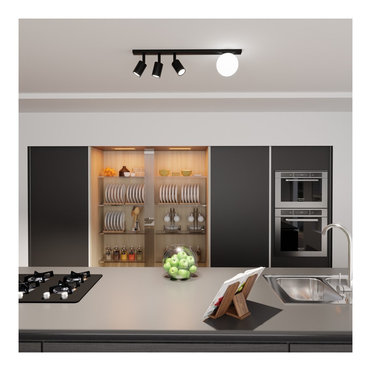 Emibig BASTER 4 BLACK EM1314/4 kolor czarny z kategorii lampy sufitowe