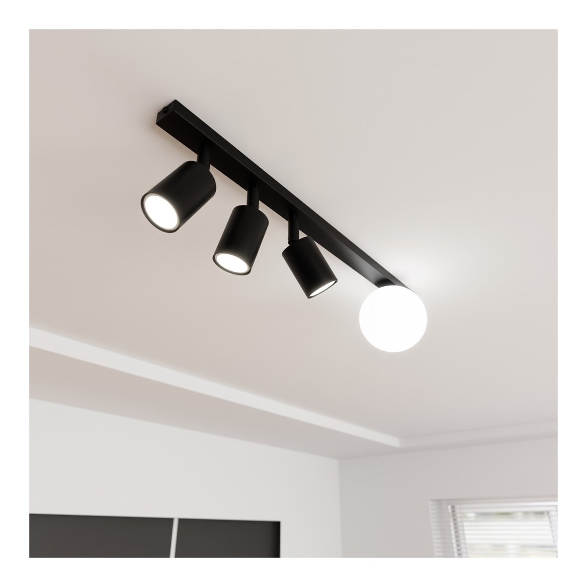 Emibig BASTER 4 BLACK EM1314/4 kolor czarny z kategorii lampy sufitowe