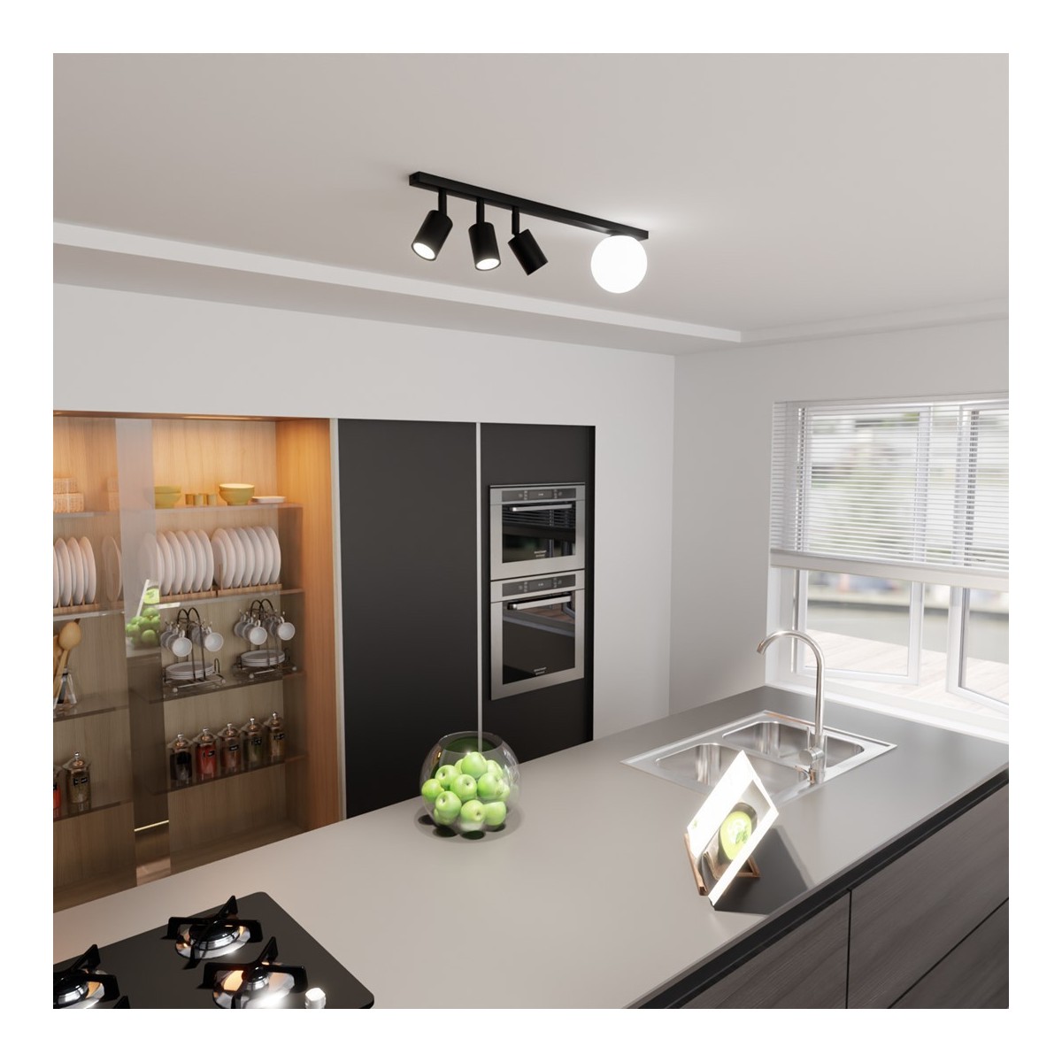 Emibig BASTER 4 BLACK EM1314/4 kolor czarny z kategorii lampy sufitowe