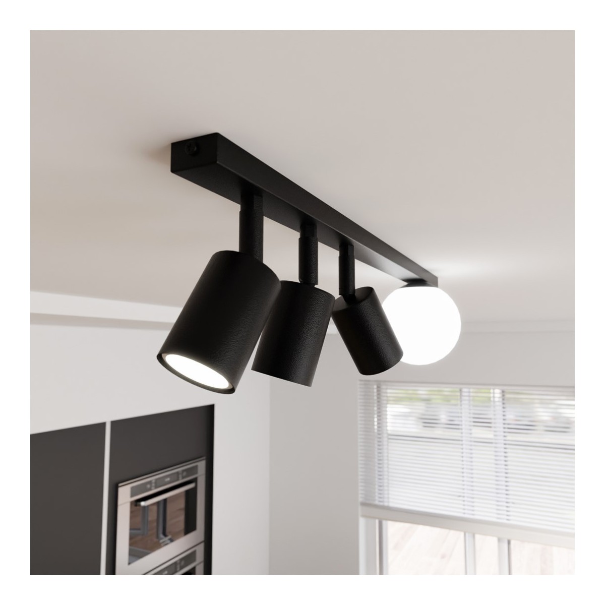 Emibig BASTER 4 BLACK EM1314/4 kolor czarny z kategorii lampy sufitowe