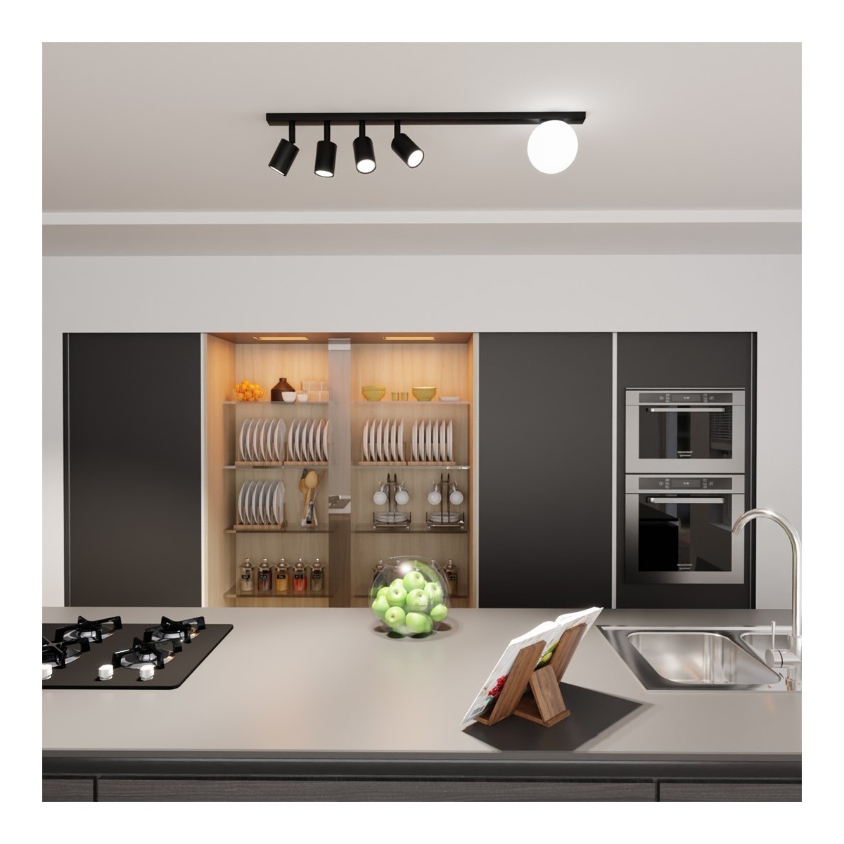 Emibig BASTER 5 BLACK EM1314/5 kolor czarny z kategorii lampy sufitowe