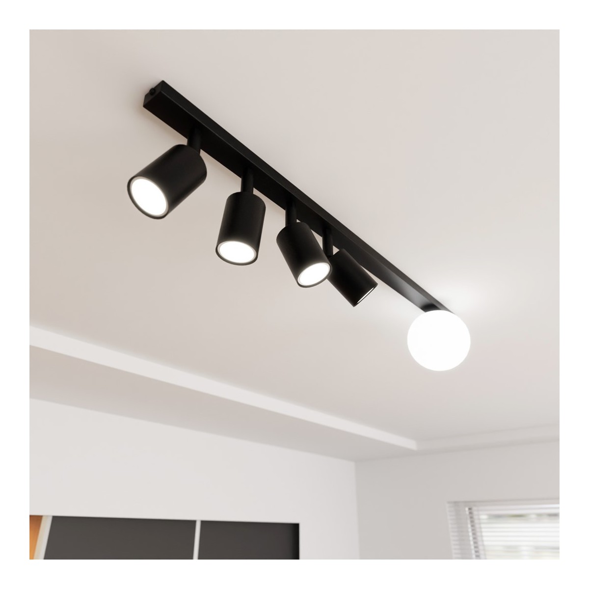 Emibig BASTER 5 BLACK EM1314/5 kolor czarny z kategorii lampy sufitowe