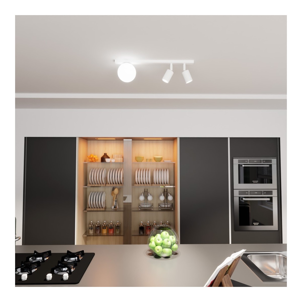 Emibig BASTER 3 WHITE EM1315/3 kolor czarny z kategorii lampy sufitowe