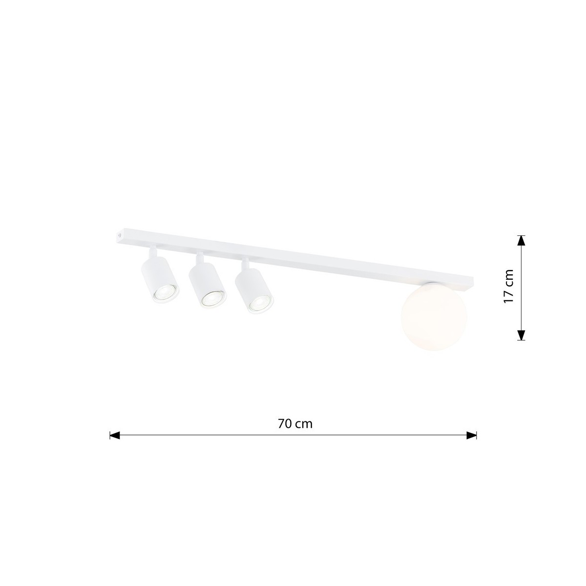 Emibig BASTER 4 WHITE EM1315/4 kolor czarny z kategorii lampy sufitowe