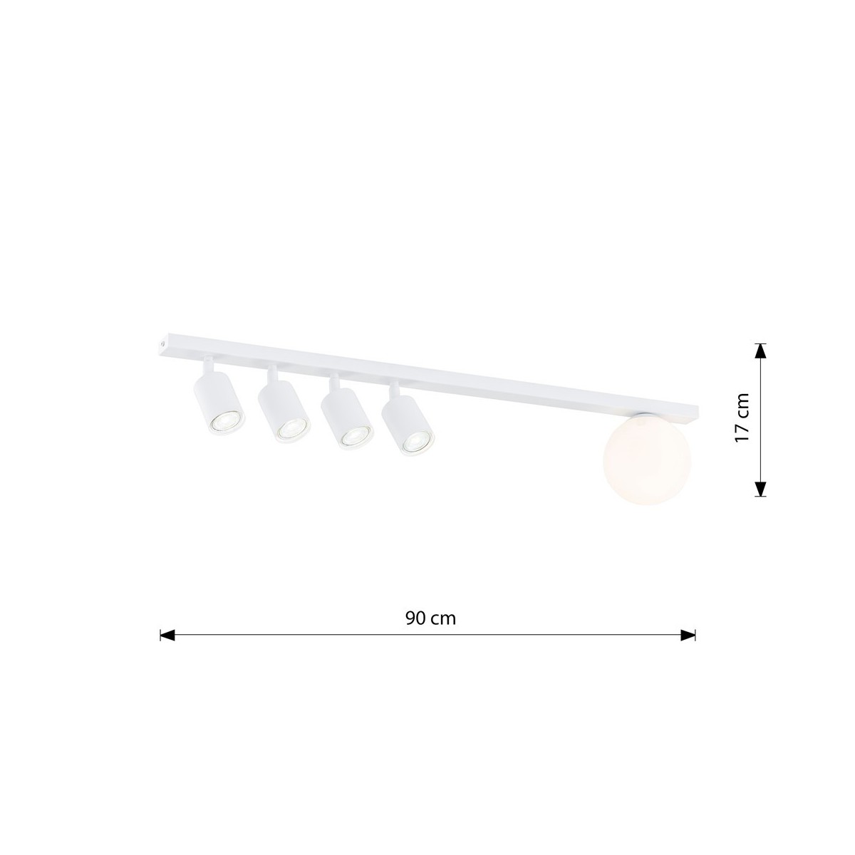 Emibig BASTER 5 WHITE EM1315/5 kolor czarny z kategorii lampy sufitowe