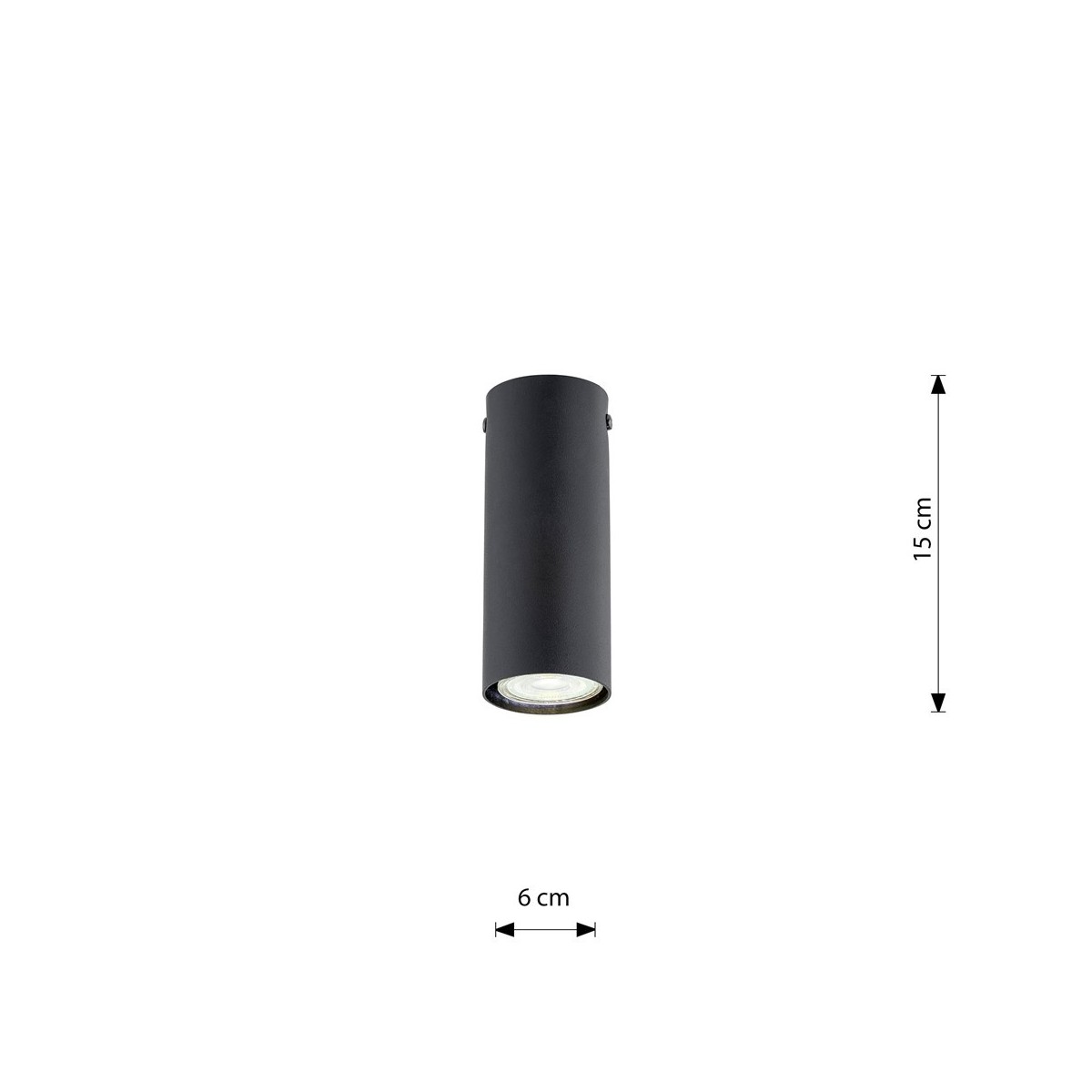 Emibig TECNO 1S BLACK EM1316/1S kolor z kategorii lampy sufitowe