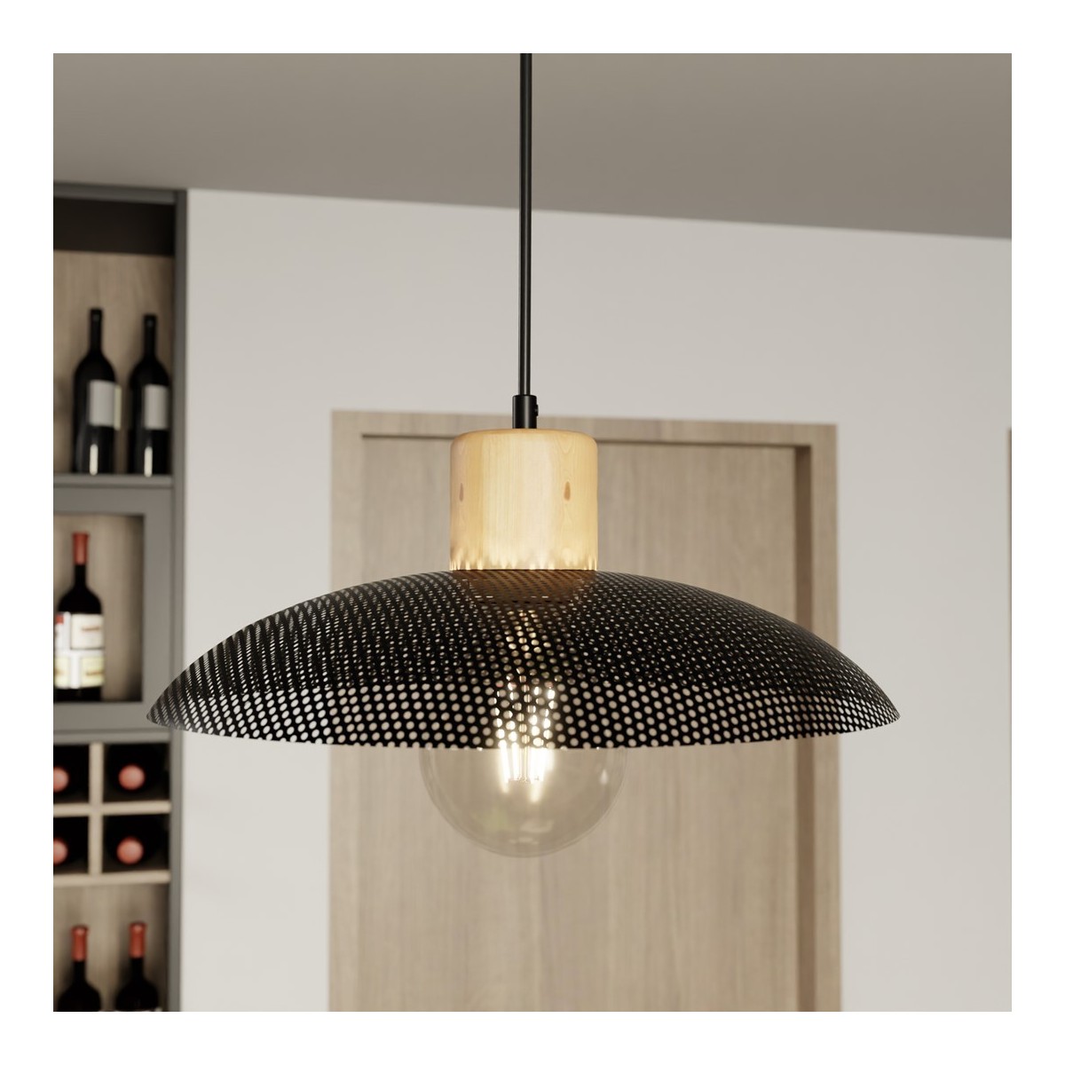 Emibig KOBE 1 BLACK EM1318/1 kolor czarny z kategorii lampy wiszące