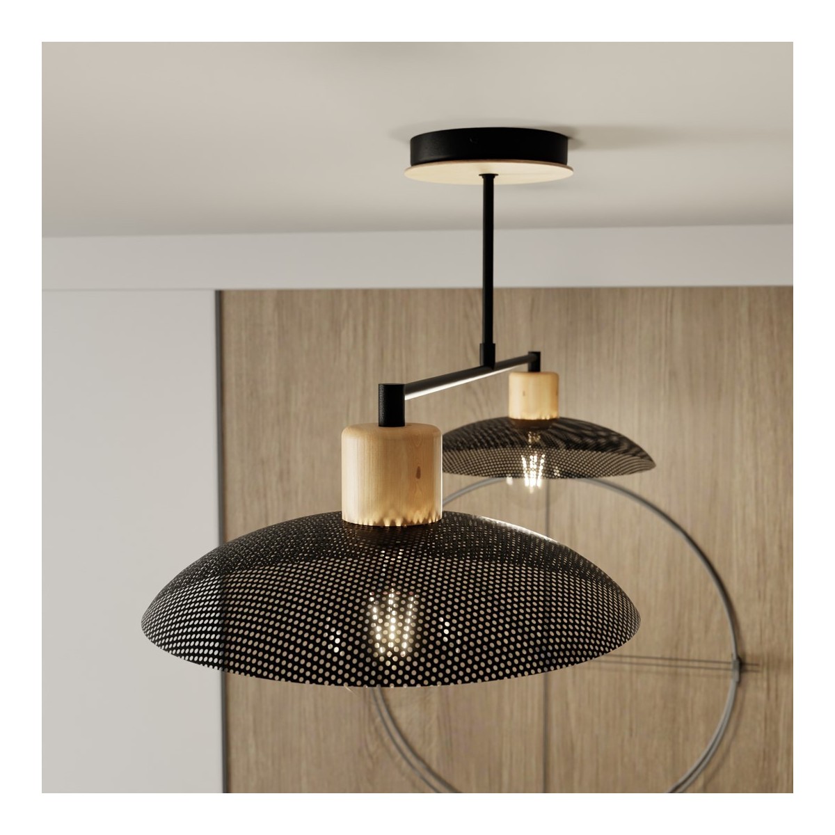 Emibig KOBE 2 BLACK EM1318/2 kolor czarny z kategorii lampy sufitowe