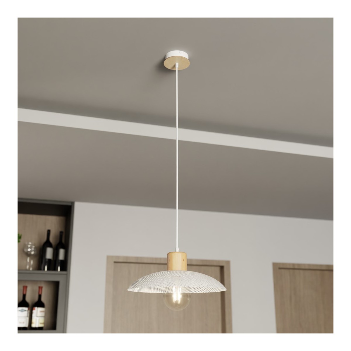 Emibig KOBE 1 WHITE EM1319/1 kolor biały z kategorii lampy wiszące