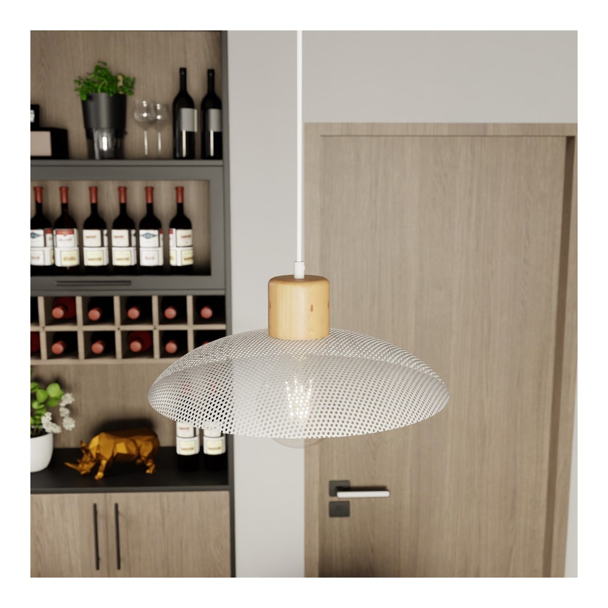 Emibig KOBE 1 WHITE EM1319/1 kolor biały z kategorii lampy wiszące