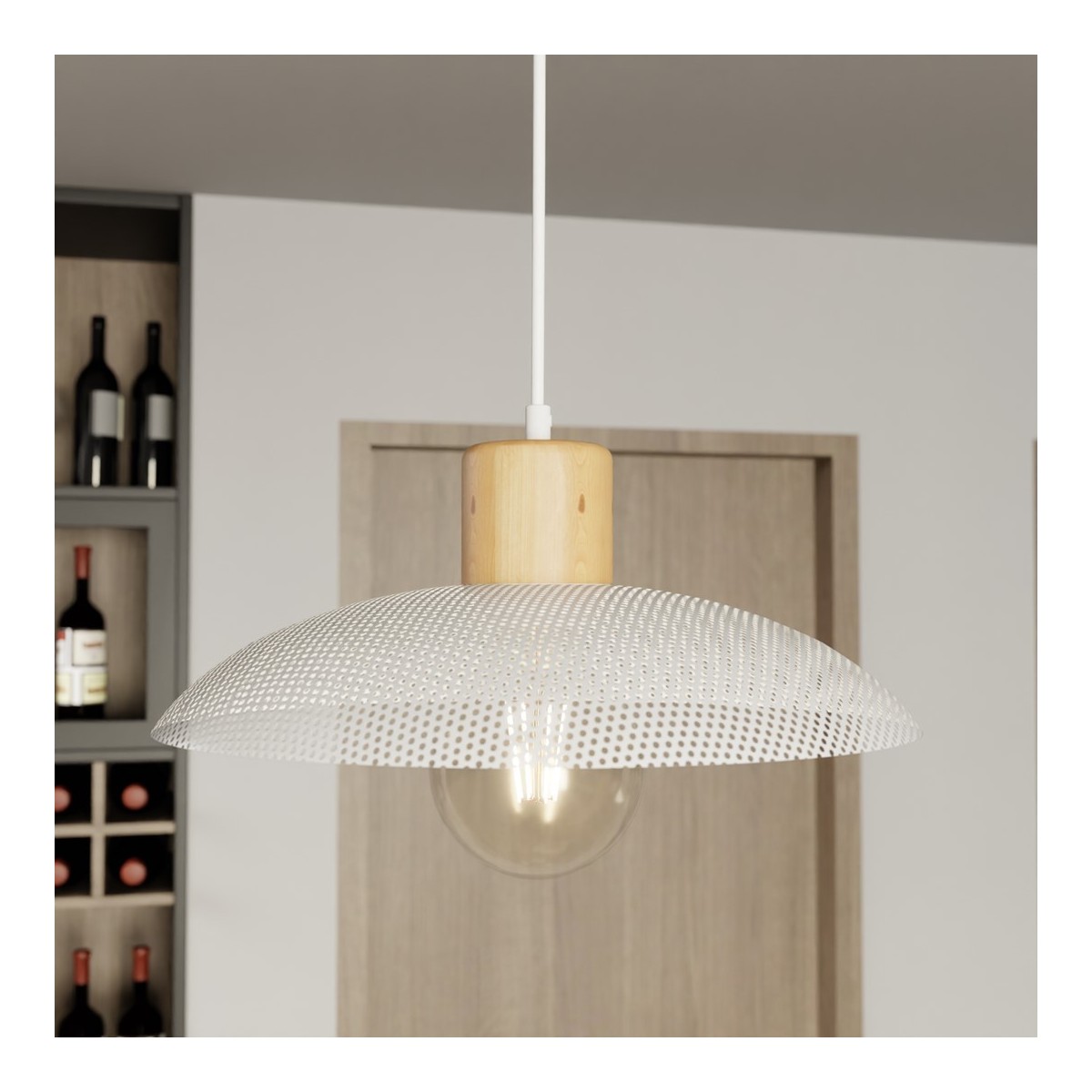 Emibig KOBE 1 WHITE EM1319/1 kolor biały z kategorii lampy wiszące