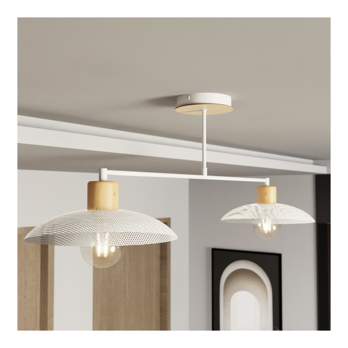 Emibig KOBE 2 WHITE EM1319/2 kolor biały z kategorii lampy sufitowe