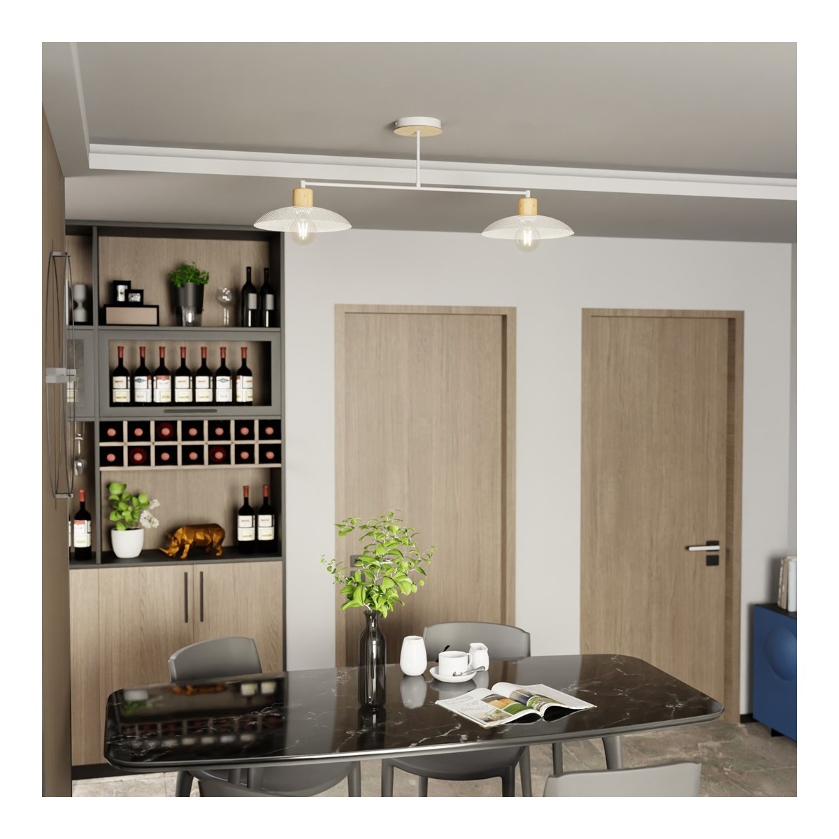 Emibig KOBE 2 WHITE EM1319/2 kolor biały z kategorii lampy sufitowe