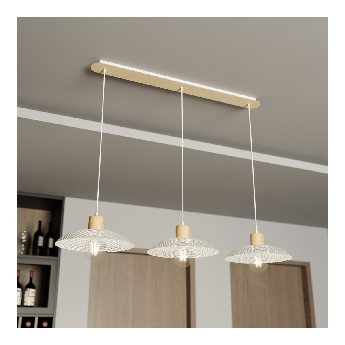 Emibig KOBE 3 WHITE EM1319/3 kolor biały z kategorii lampy wiszące