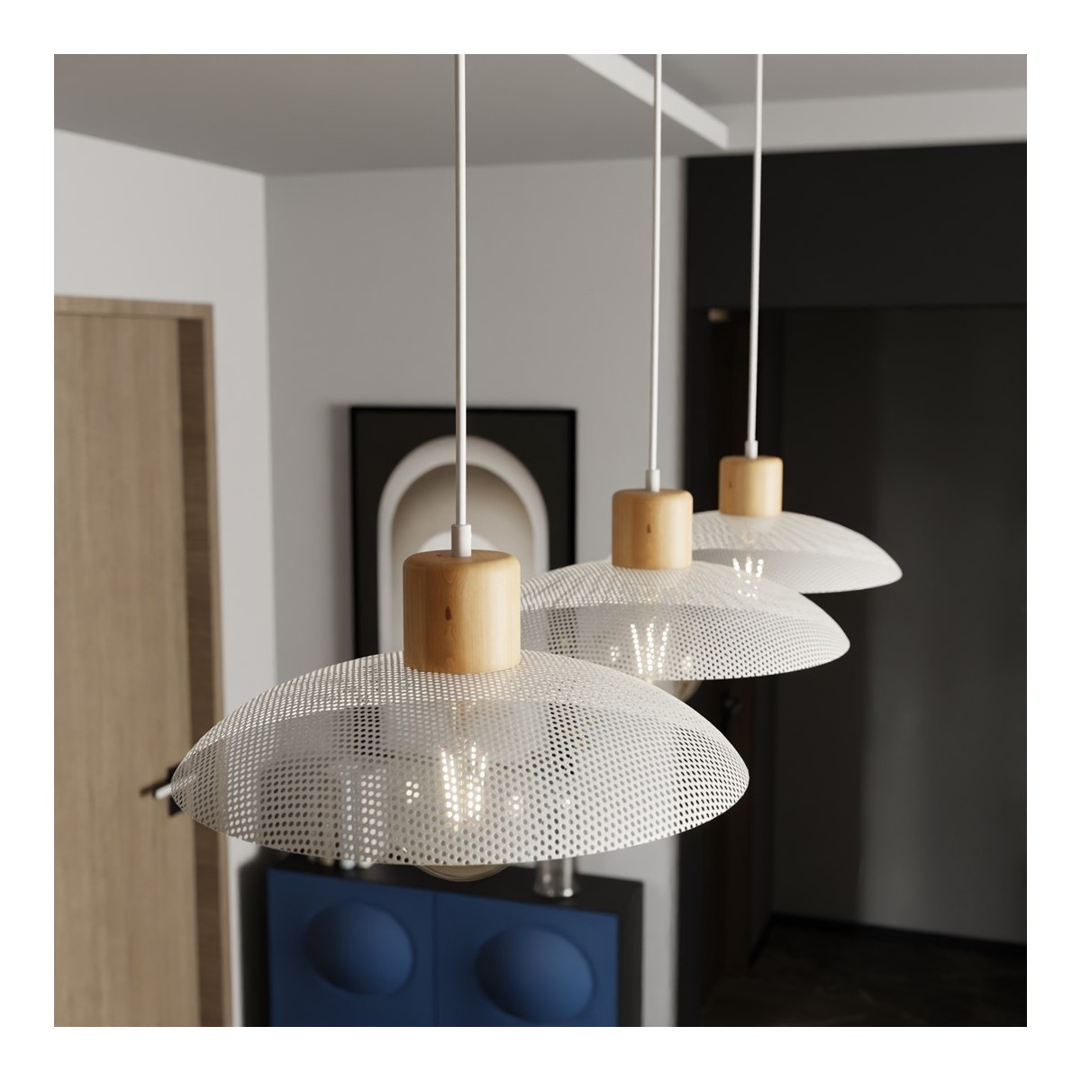 Emibig KOBE 3 WHITE EM1319/3 kolor biały z kategorii lampy wiszące