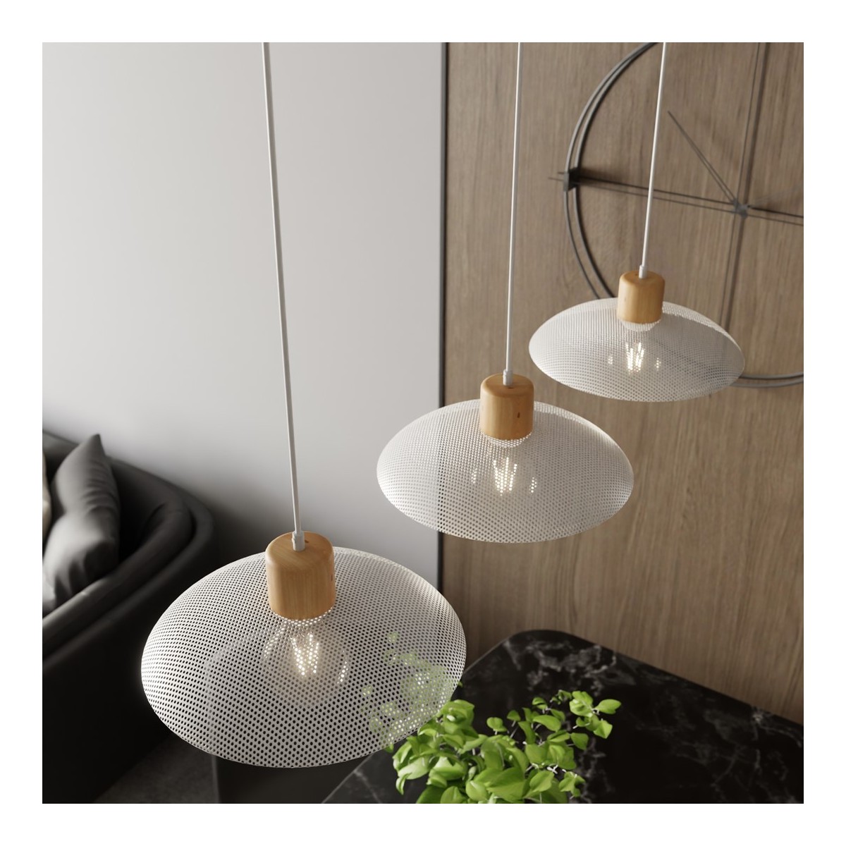 Emibig KOBE 3 WHITE EM1319/3 kolor biały z kategorii lampy wiszące