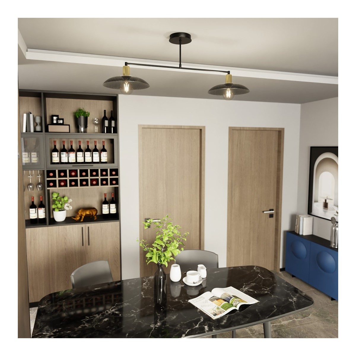 Emibig SPIRIT 2 BLACK EM1320/2 kolor czarny z kategorii lampy sufitowe