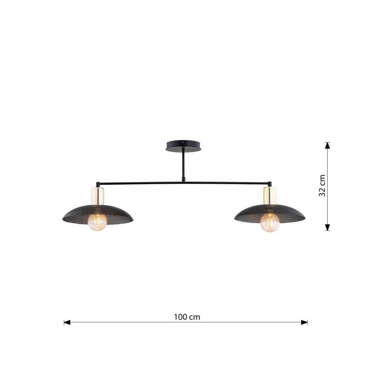 Emibig SPIRIT 2 BLACK EM1320/2 kolor czarny z kategorii lampy sufitowe