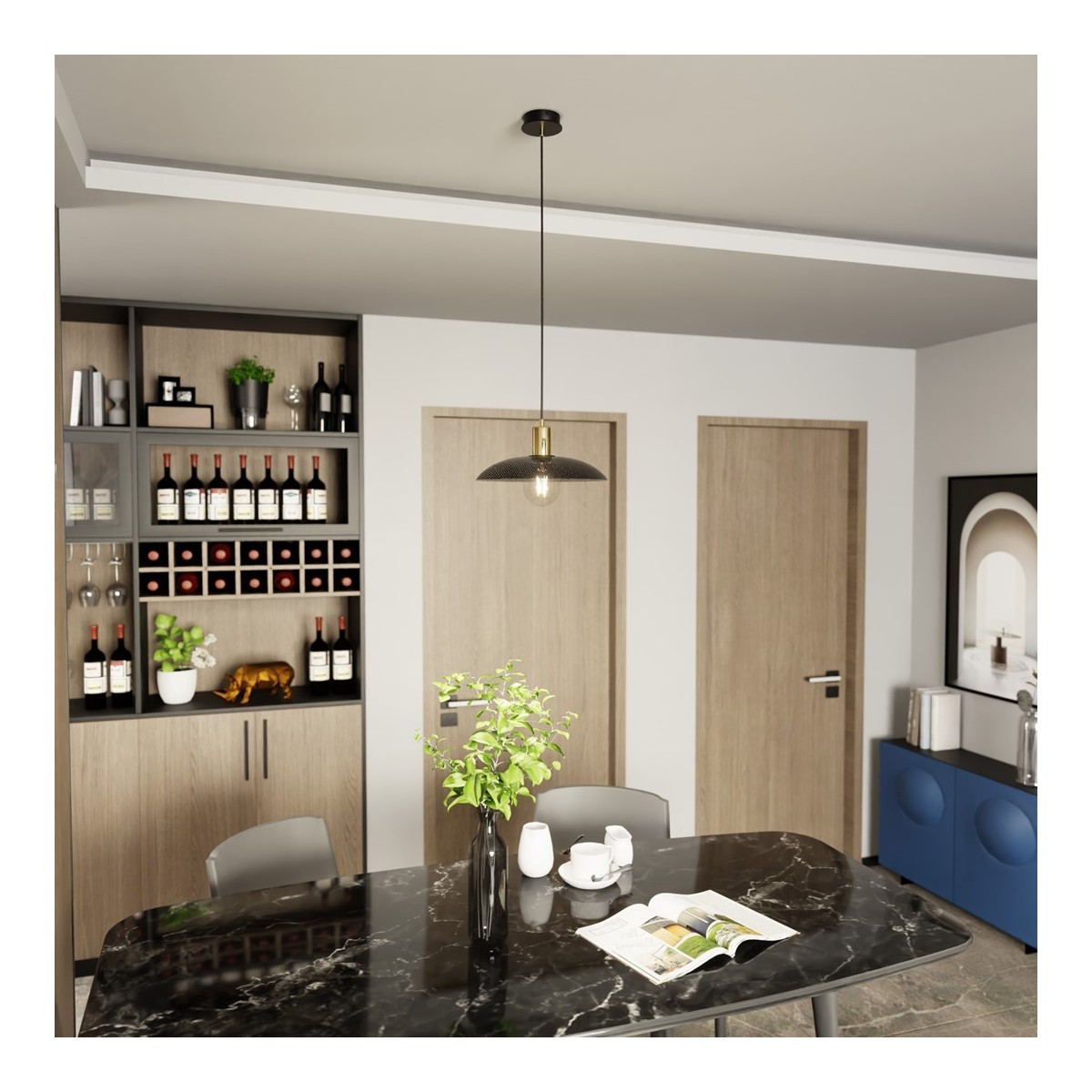 Emibig SPIRIT 1 BLACK EM1320/1 kolor czarny z kategorii lampy wiszące