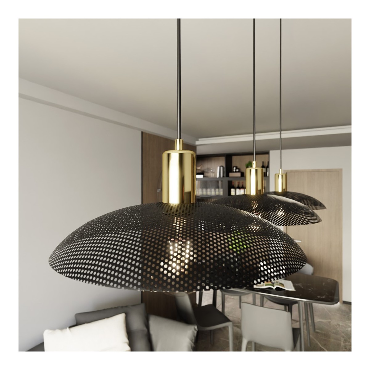 Emibig SPIRIT 3 BLACK EM1320/3 kolor czarny z kategorii lampy wiszące