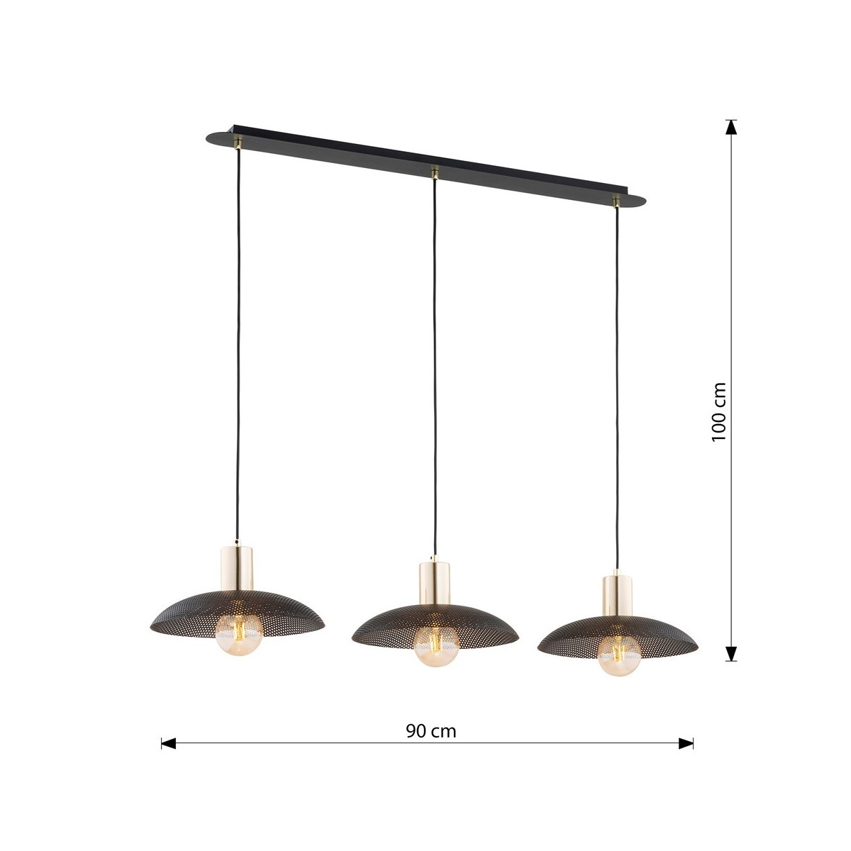 Emibig SPIRIT 3 BLACK EM1320/3 kolor czarny z kategorii lampy wiszące