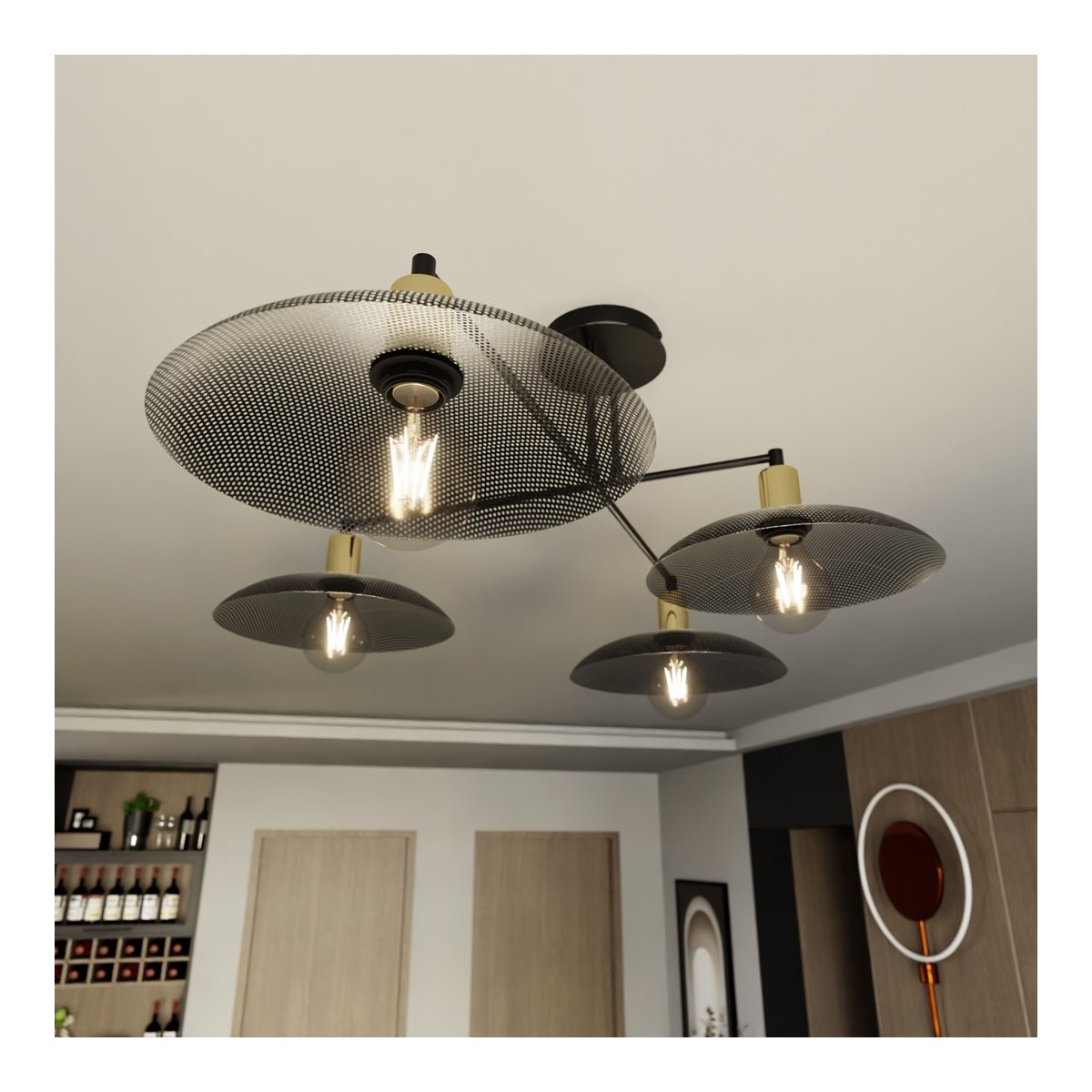 Emibig SPIRIT 4 BLACK EM1320/4 kolor czarny z kategorii lampy sufitowe