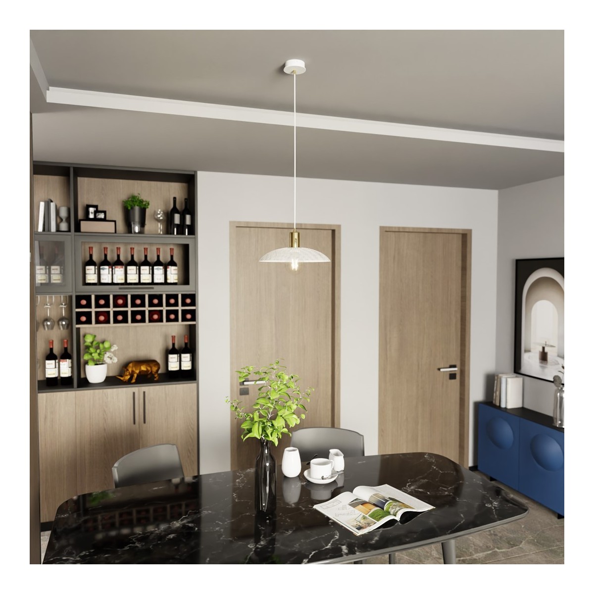 Emibig SPIRIT 1 WHITE EM1321/1 kolor biały z kategorii lampy wiszące