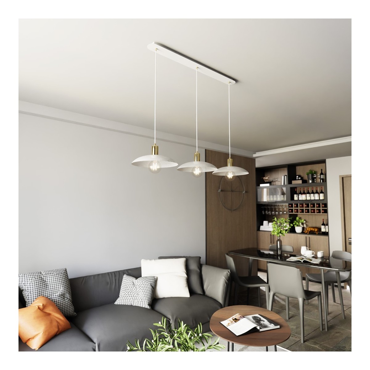 Emibig SPIRIT 3 WHITE EM1321/3 kolor biały z kategorii lampy wiszące