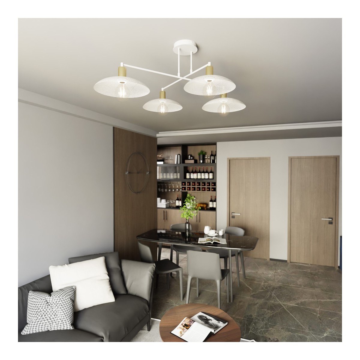 Emibig SPIRIT 4 WHITE EM1321/4 kolor biały z kategorii lampy sufitowe