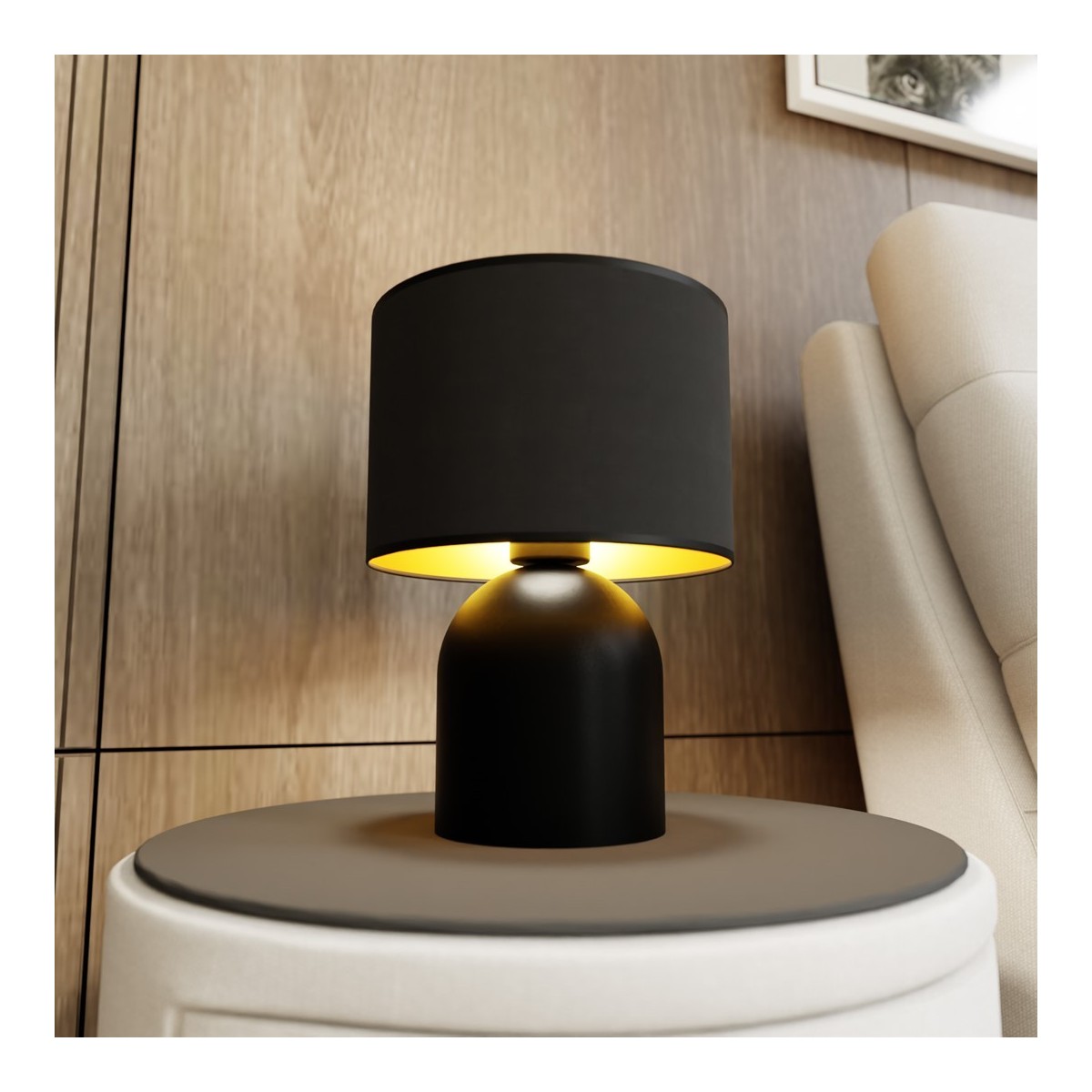 Emibig ASPEN LN1 BLACK/GOLD EM1323/LN1 kolor czarny z kategorii lampki biurkowe