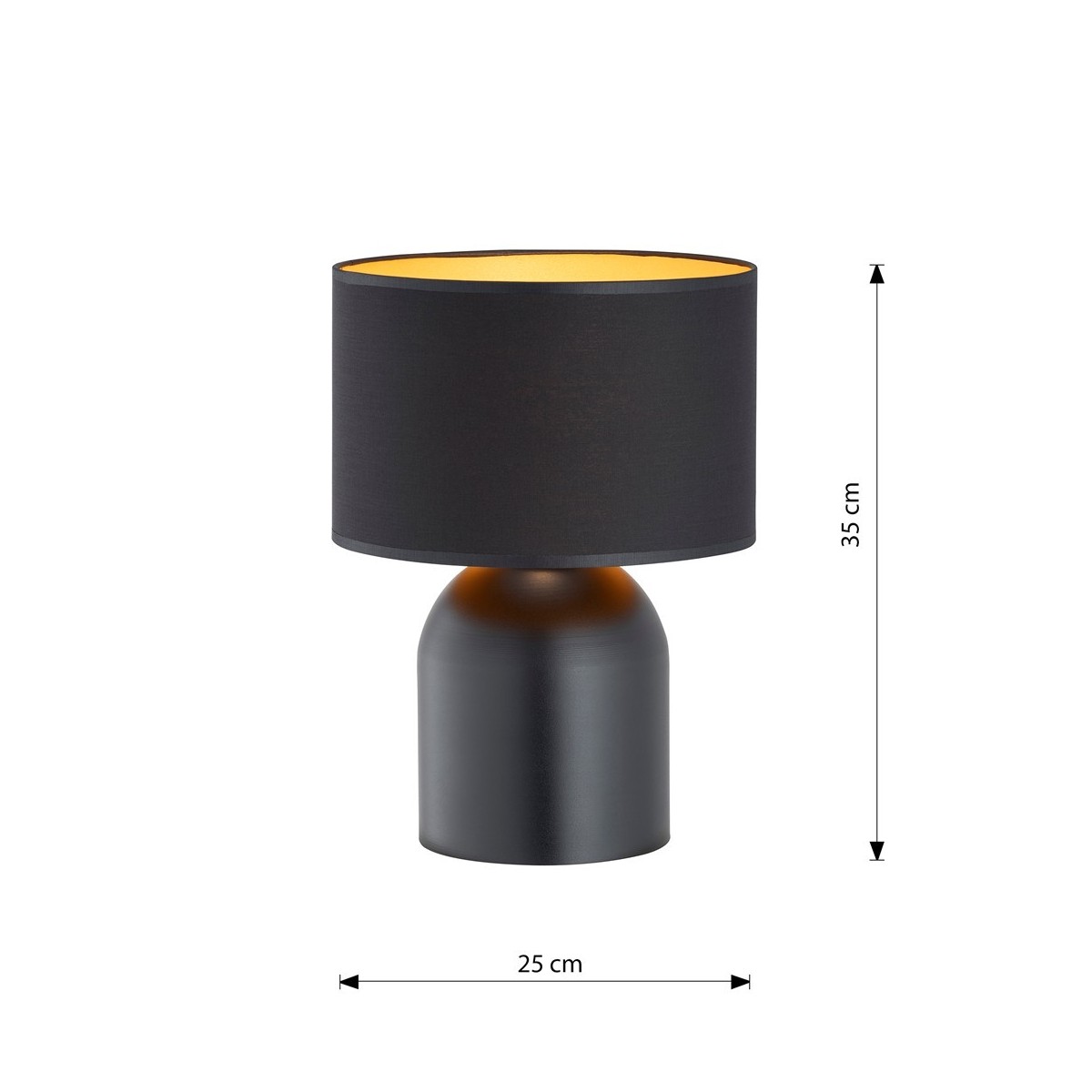 Emibig ASPEN LN1 BLACK/GOLD EM1323/LN1 kolor czarny z kategorii lampki biurkowe