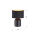 Emibig ASPEN LN1 BLACK/GOLD EM1323/LN1 kolor czarny z kategorii lampki biurkowe