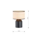 Emibig ASPEN LN1 BLACK/RATTAN EM1324/LN1 kolor czarny z kategorii lampki biurkowe