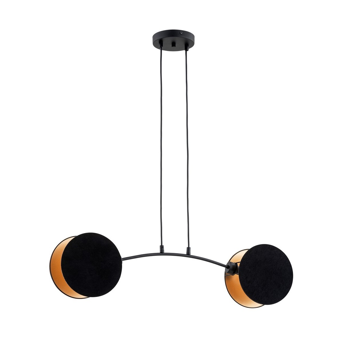 Emibig MOTIF 2 BLACK/GOLD EM1325/2 kolor czarny z kategorii lampy wiszące