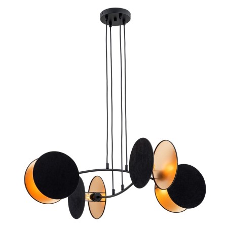 Emibig MOTIF 4 BLACK/GOLD EM1325/4 kolor czarny z kategorii lampy wiszące