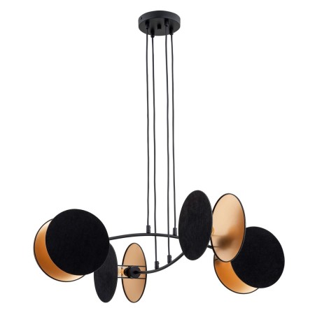 Emibig MOTIF 4 BLACK/GOLD EM1325/4 kolor czarny z kategorii lampy wiszące