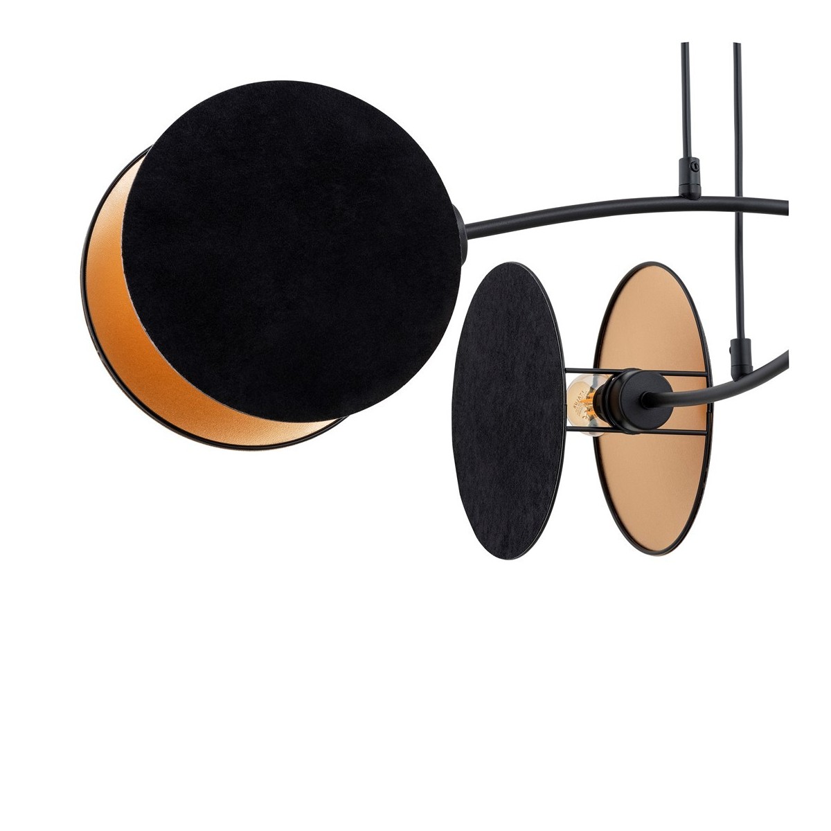 Emibig MOTIF 4 BLACK/GOLD EM1325/4 kolor czarny z kategorii lampy wiszące