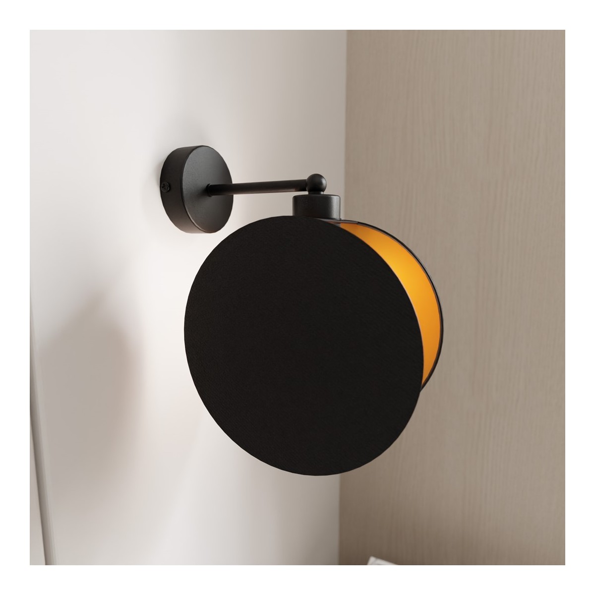 Emibig MOTIF K1 BLACK/GOLD EM1325/K1 kolor czarny z kategorii kinkiety