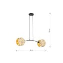 Emibig MOTIF 2 GOLD EM1326/2 kolor czarny z kategorii lampy wiszące