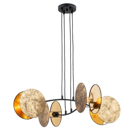 Emibig MOTIF 4 GOLD EM1326/4 kolor czarny z kategorii lampy wiszące