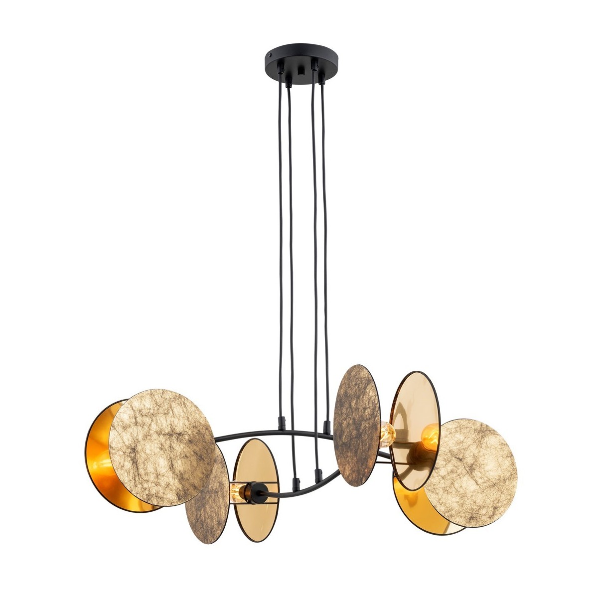 Emibig MOTIF 4 GOLD EM1326/4 kolor czarny z kategorii lampy wiszące