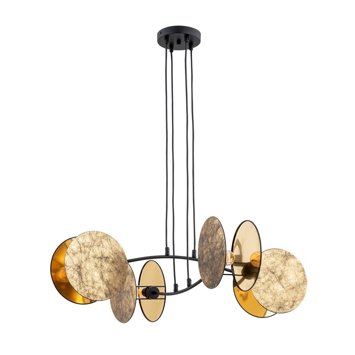Emibig MOTIF 4 GOLD EM1326/4 kolor czarny z kategorii lampy wiszące