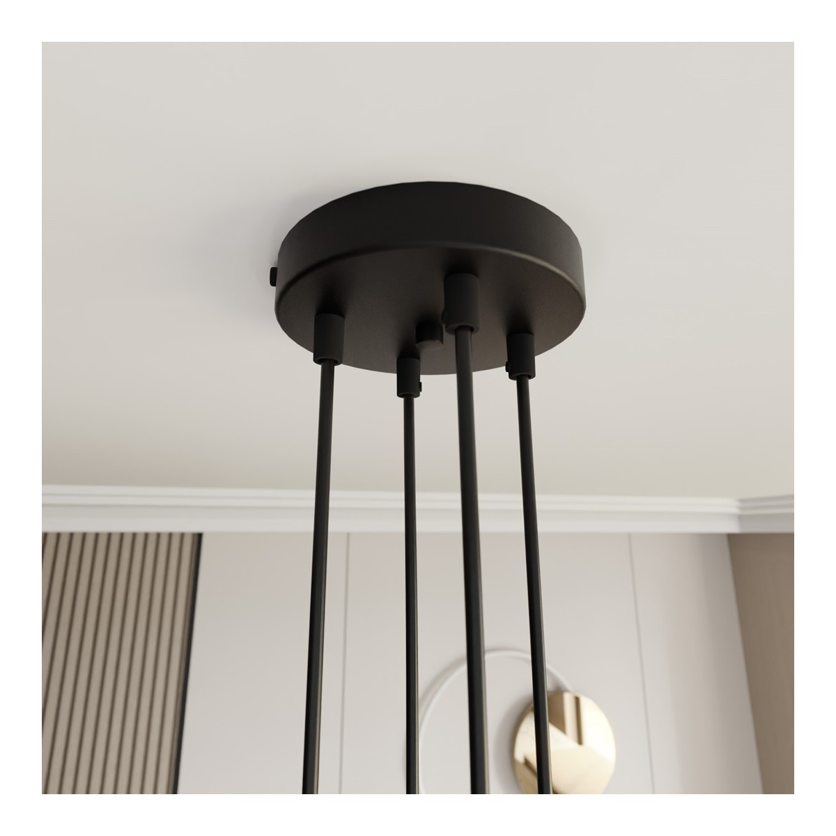 Emibig MOTIF 4 GOLD EM1326/4 kolor czarny z kategorii lampy wiszące