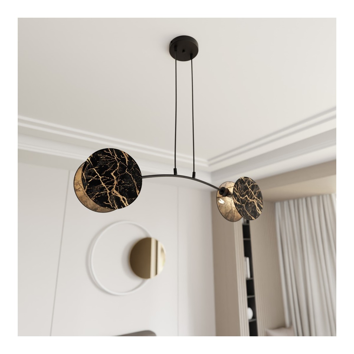 Emibig MOTIF 2 MARBEL EM1327/2 kolor czarny z kategorii lampy wiszące