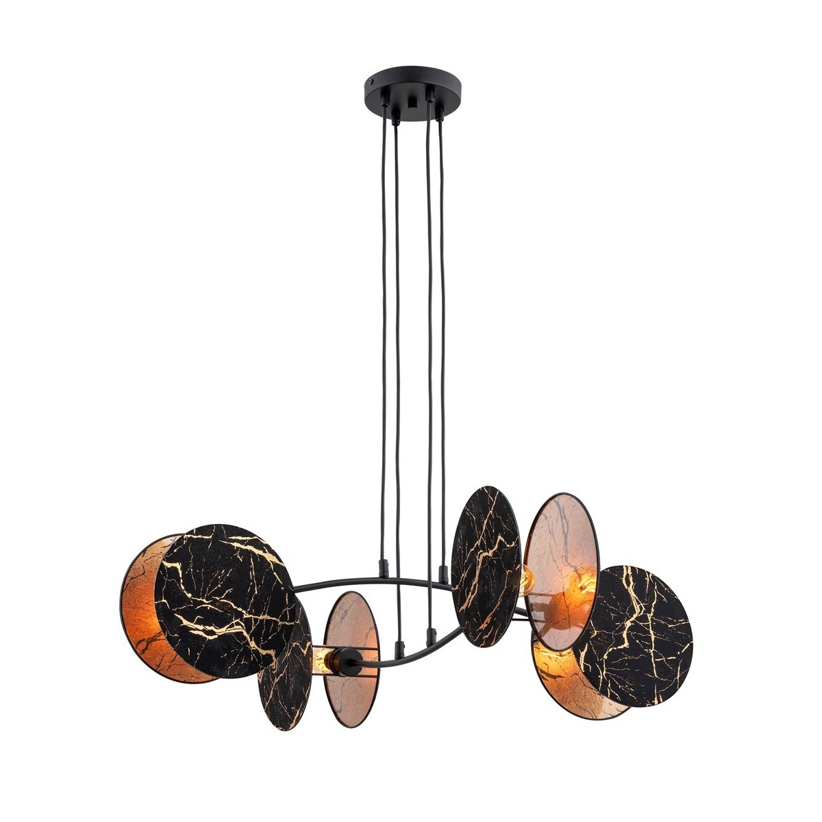 Emibig MOTIF 4 MARBEL EM1327/4 kolor czarny z kategorii lampy wiszące