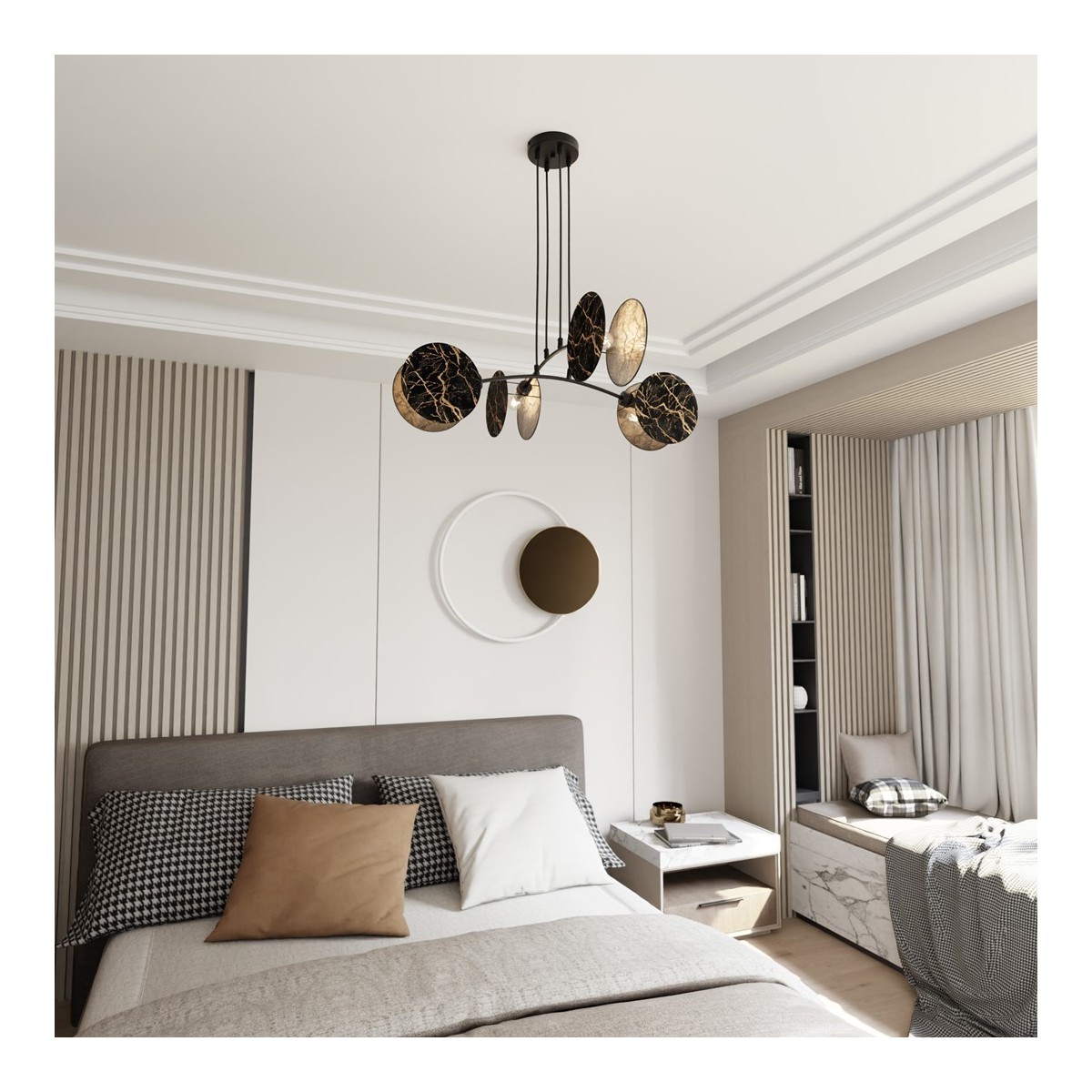 Emibig MOTIF 4 MARBEL EM1327/4 kolor czarny z kategorii lampy wiszące