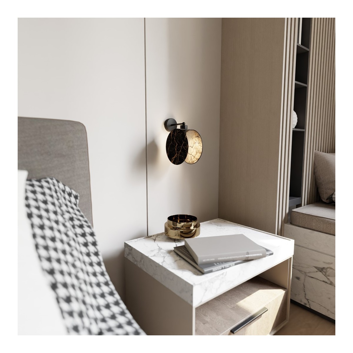 Emibig MOTIF K1 MARBEL EM1327/K1 kolor czarny z kategorii kinkiety