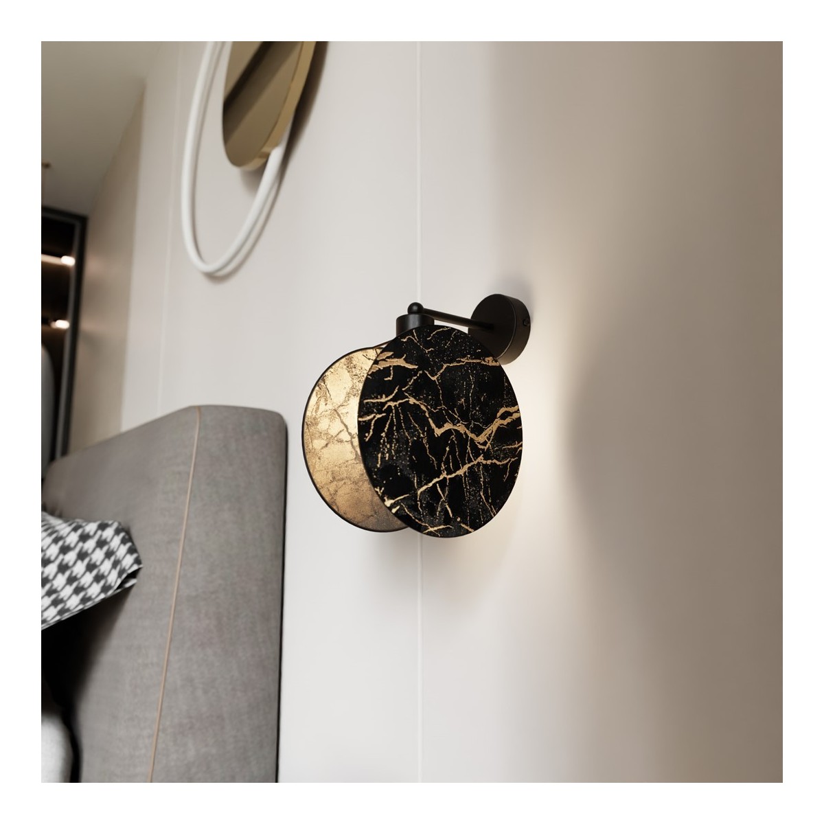 Emibig MOTIF K1 MARBEL EM1327/K1 kolor czarny z kategorii kinkiety