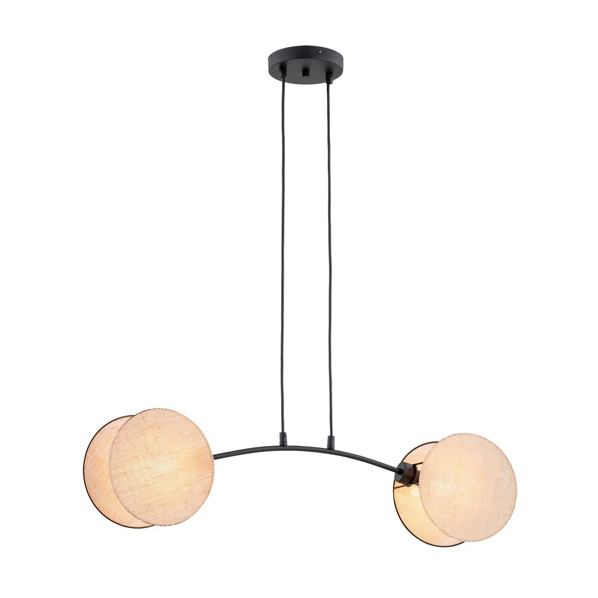 Emibig MOTIF 2 NATURAL EM1328/2 kolor czarny z kategorii lampy wiszące