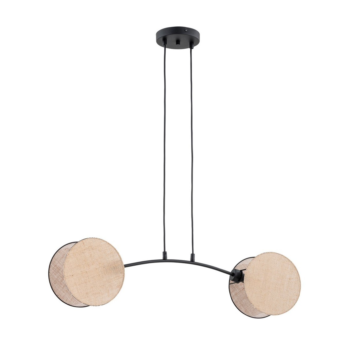 Emibig MOTIF 2 NATURAL EM1328/2 kolor czarny z kategorii lampy wiszące